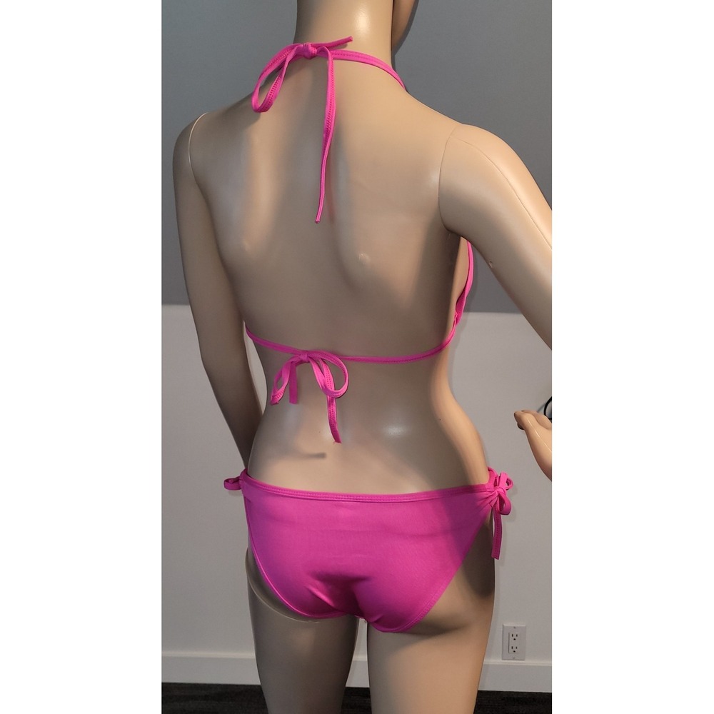 Women's Pink Lined Sexy Bikini Adjustable Straps Polyester fits S/M SL4167-3 - Picture 2 of 8